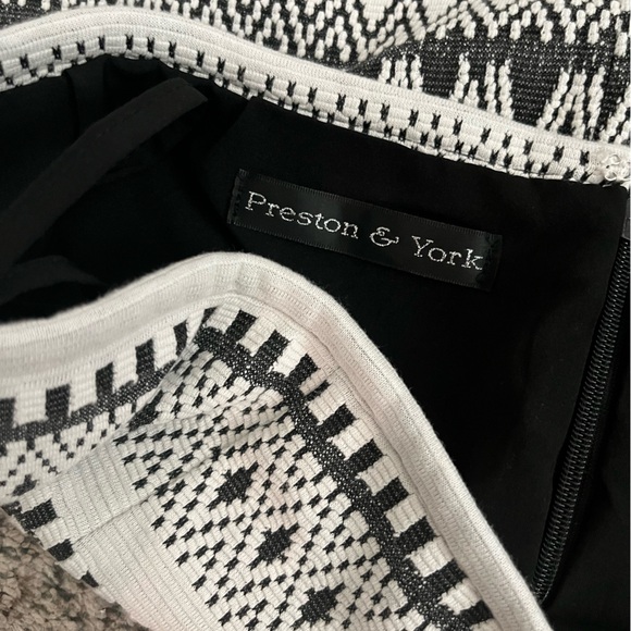Preston & York Black and White Skirt Size 8 - Picture 3 of 6